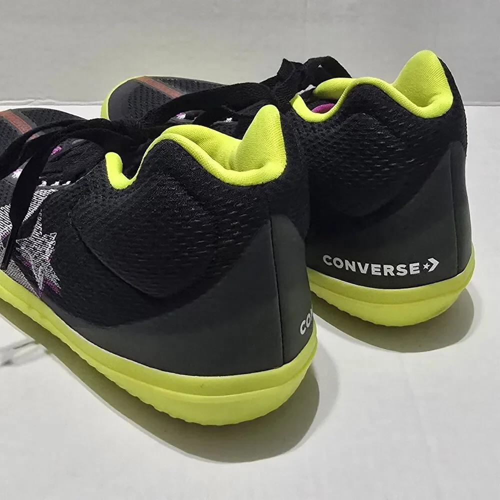Converse Men's 6.5 Sneakers All Star BB Evo Mid Hi-Vis Collection Shoes - Black